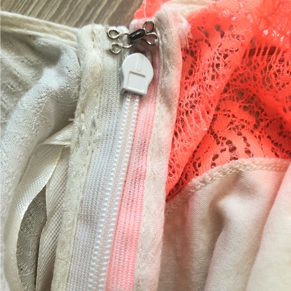 Free People Georgia Lace Dress in Cream & Orange Size 0 - Picture 15 of 16